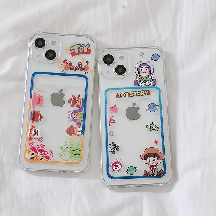 

Cartoon Disney Toy Story Buzz Lightyear Clear Phone Case For iPhone 14 13 12 11 Pro Max XR XS MAX X 7/8Plus Anti-drop Back Cover
