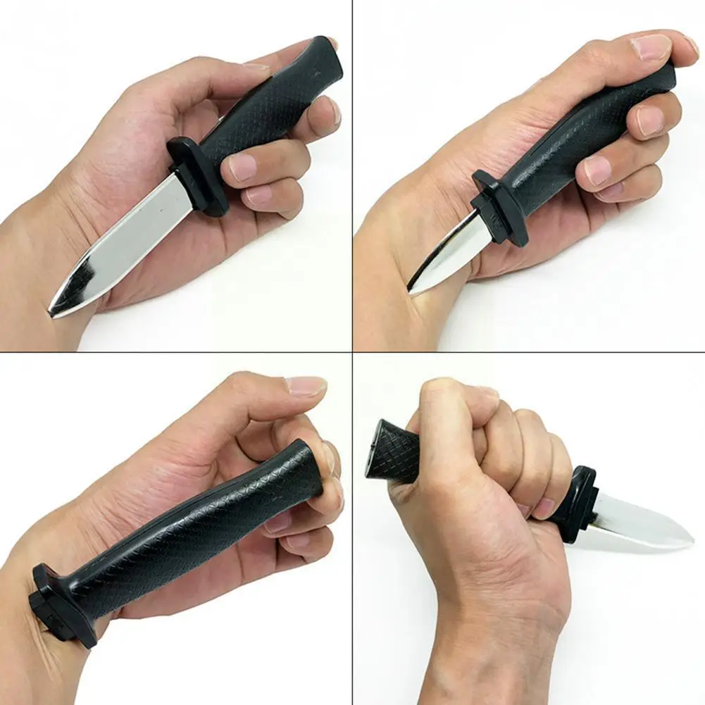 

Trick Dagger Knife Retractable Slide In Blade Fun Joke Halloween Fake Kids Prank Prop Walkie Talkie S4a5