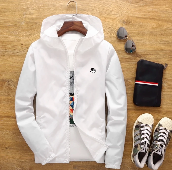 plus size 6XL 7XL Hooded Golf Jackets Men Spring Autumn Thin Windbreaker Golf Wear Man Coats Loose Casual Sports jogging Jacket