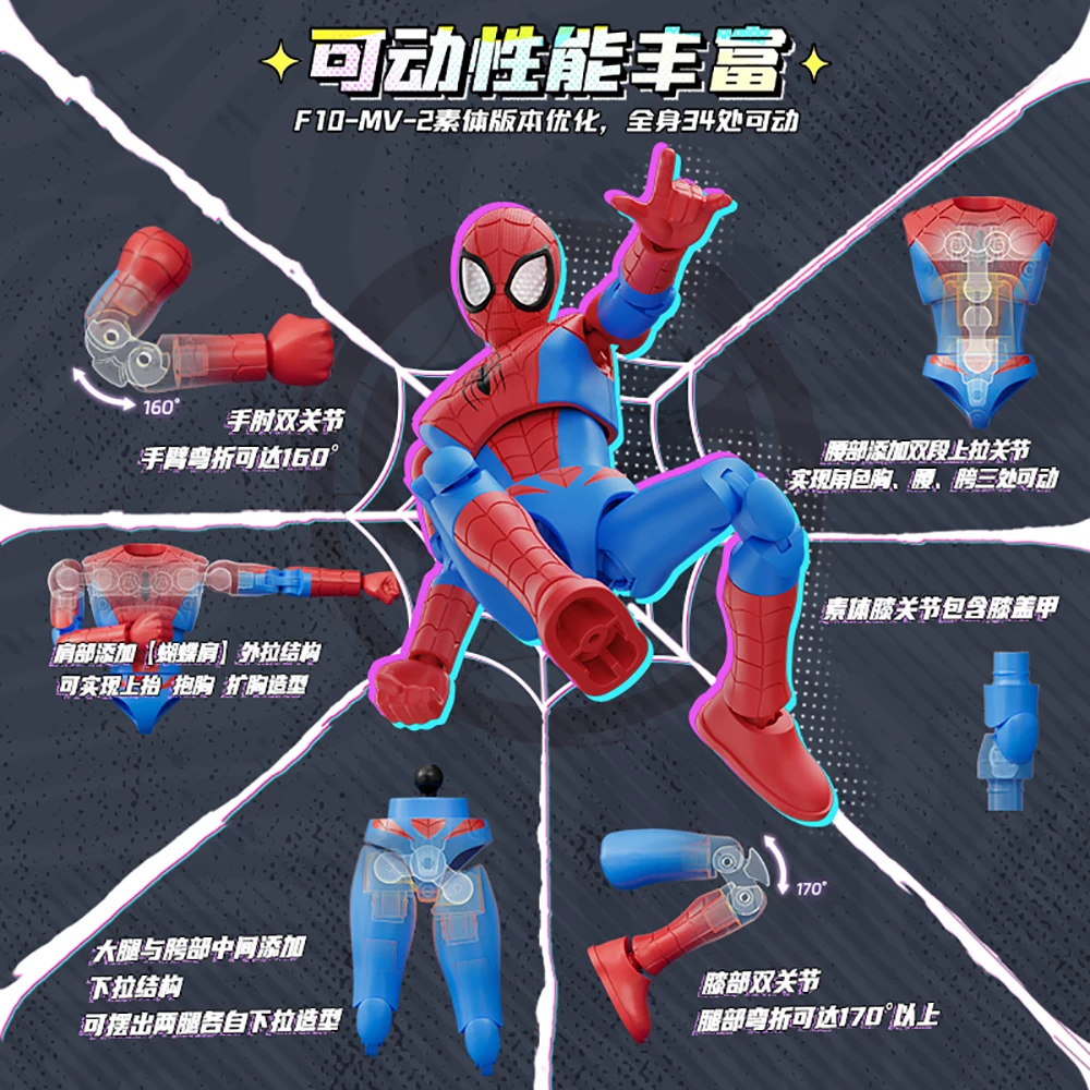 Фото Новый оригинальный BLOKEES Marvel Spider-Man слепая коробка Galaxy версия Коллекционная позолоченная модель Настольный декор подарки для любителей супергероев №4