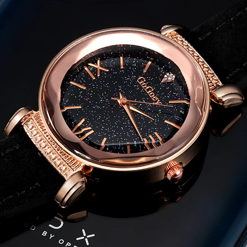 

Gogoey Starry Sky Watch Women Luxury Diamond Ladies Watch Women's Watches Fashion Leather Clock reloj mujer relogio feminino