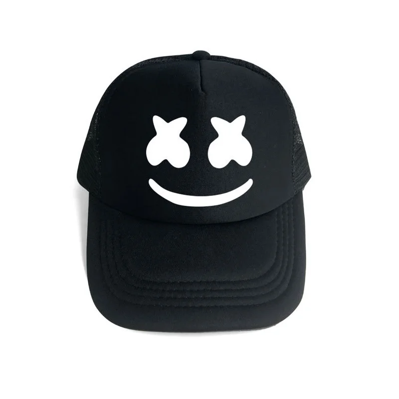 

New Baseball Hat Marshmallow DJ Cap Women And Men Solid Color Fashion Visor Breathable Mesh Summer Adjustable Hip Hop Hat TG0223