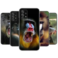 monkey phone case hull for samsung galaxy a70 a50 a51 a71 a52 a40 a30 a31 a90 a20e 5g a20s black shell art cell cove