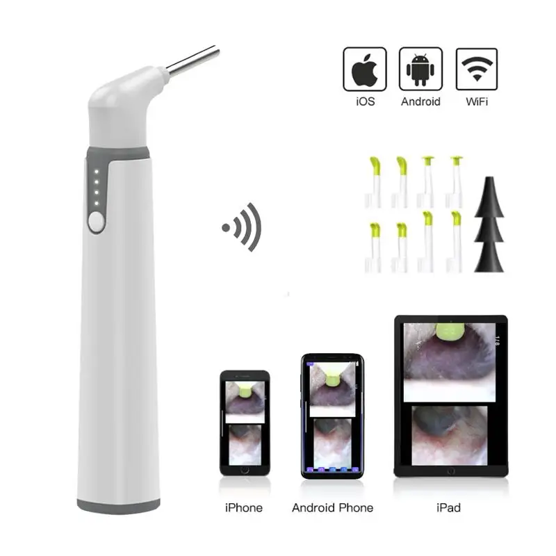 Wi-Fi умный ушной отоскоп 3 9 мм беспроводной портативный визуальный эндоскоп для
