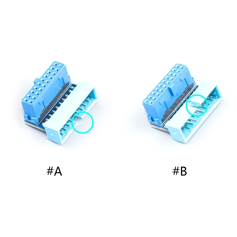 

Desktop Computer Motherboard USB3.0 19/20Pin Adapter Upright Plug-in Needle Seat Turn 90 Degree Steering Elbow Dropship
