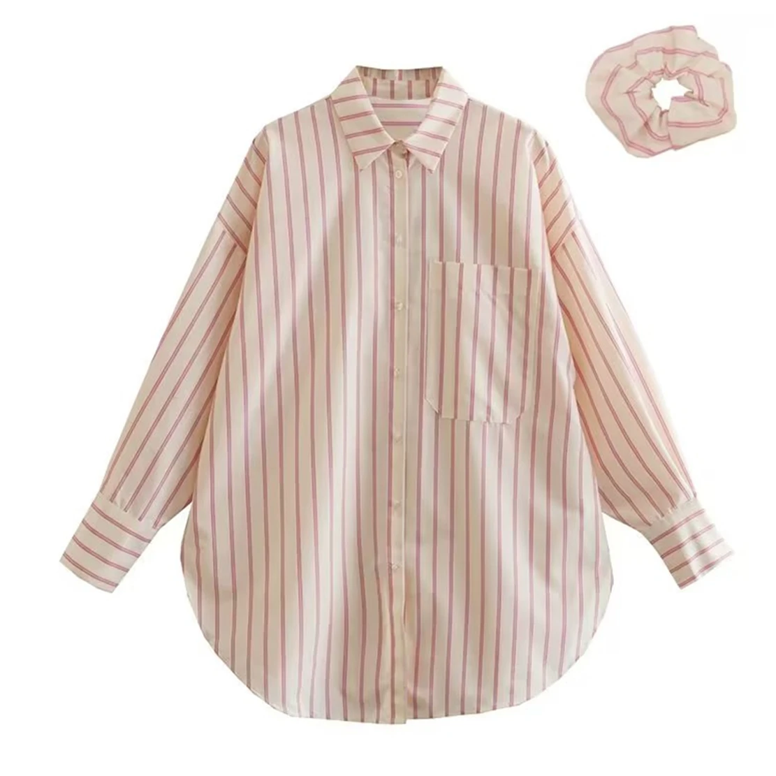 

Jenny&Dave 2023 Fashion Poplin Loose Spring New Shirt Striped Bouse Women