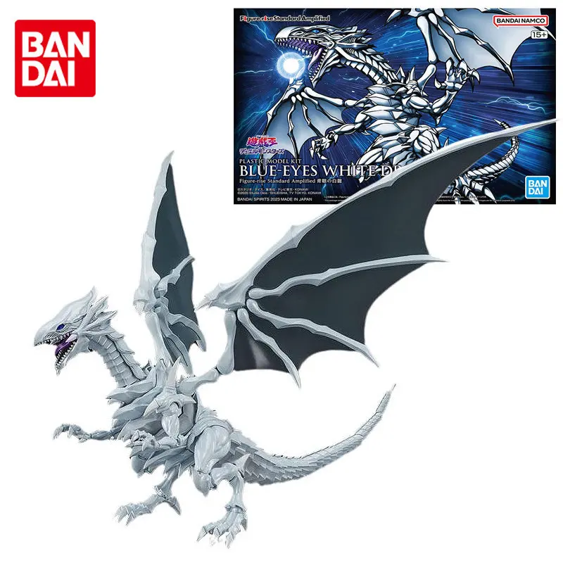 Bandai Original Figure-rise Standard Amplified Yu-Gi-Oh Duel Monsters Seto Kaiba Blue Eyes White Dragon Anime Action Figure Toys