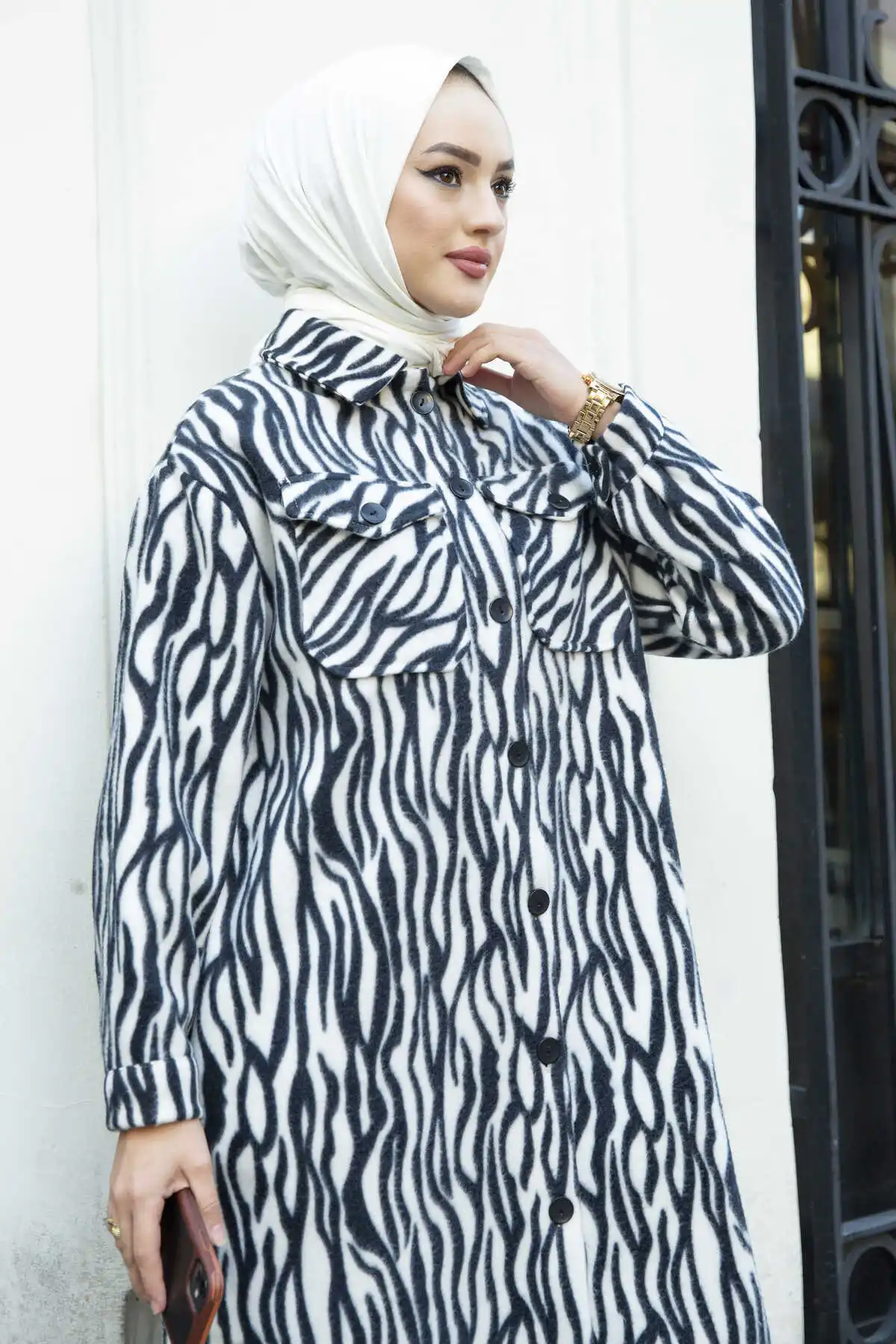 

Sports Zebra Patterned Hijab Clothing Hijab Suit Abaya Women Islamic Clothing Casual Stylish Muslim Dress Free Shipping