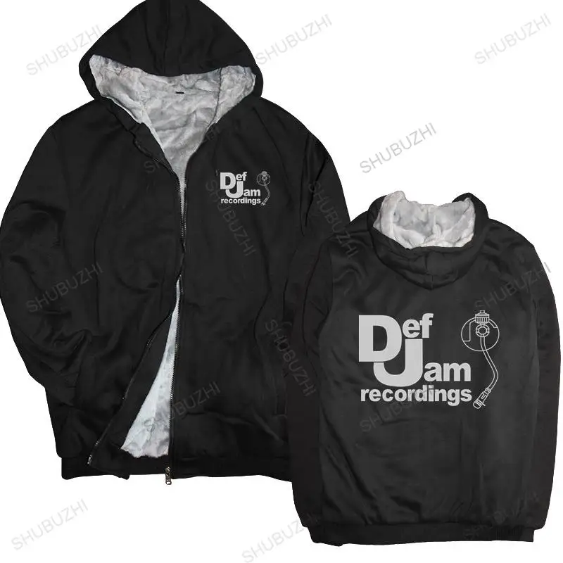 

new arrived men hoodies winter DEF JAM RECORDINGS warm coat MUSIC brand hoodie warm jacket