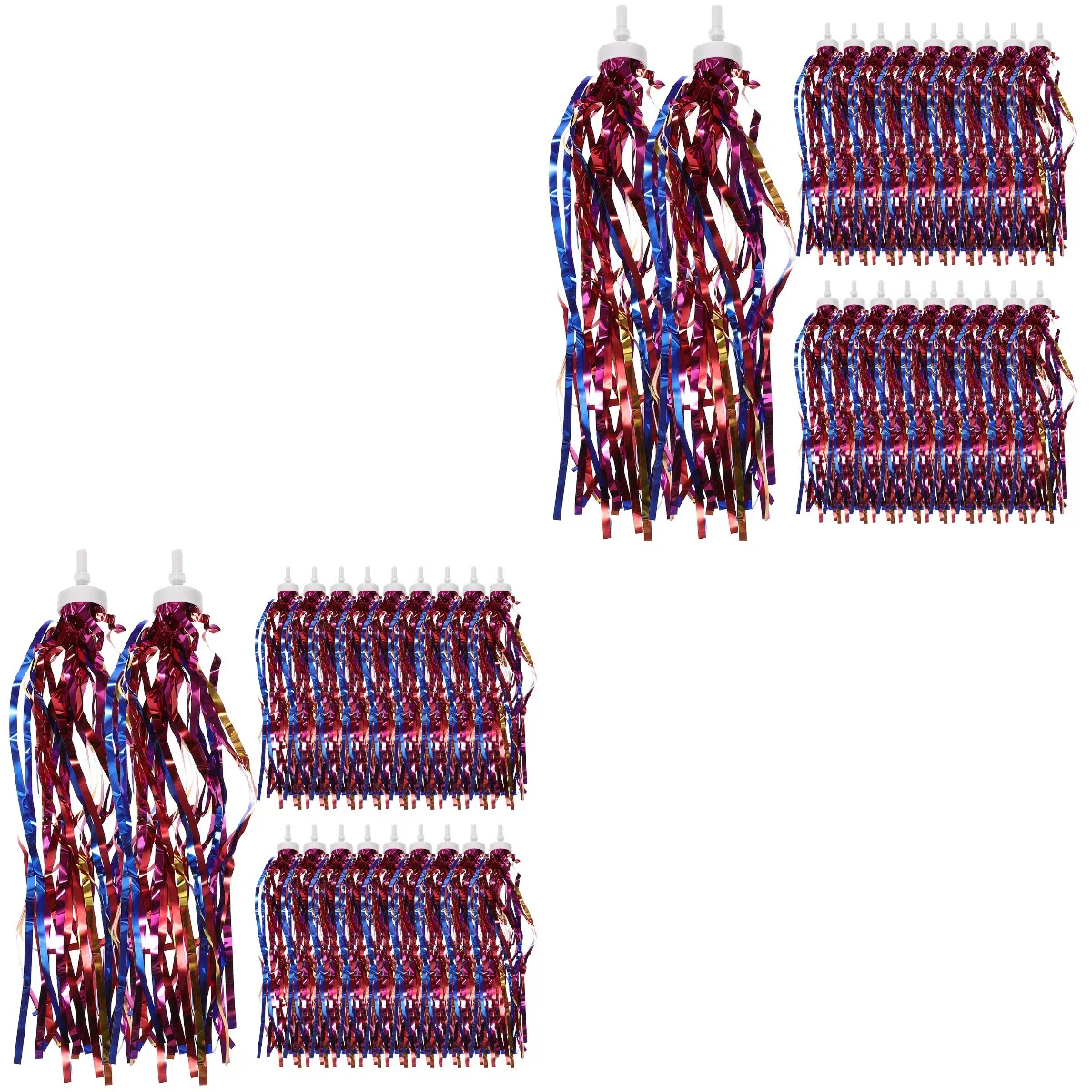 

40 Pcs Children Kid Tassel Handlebar Rainbow Streamers Bike Accessories for Scooter Children Handlebar Tassel