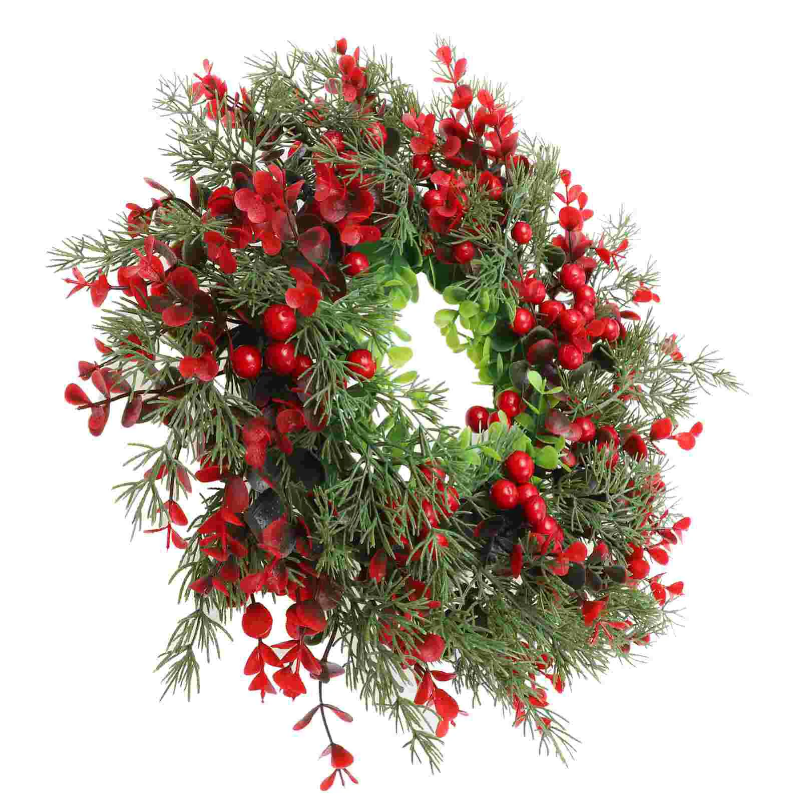 

Wreath Christmas Doorwreathsfront Pendant Garland Outdoor Berry Windows Artificial Red Winter Party Hanging Decorative Holiday