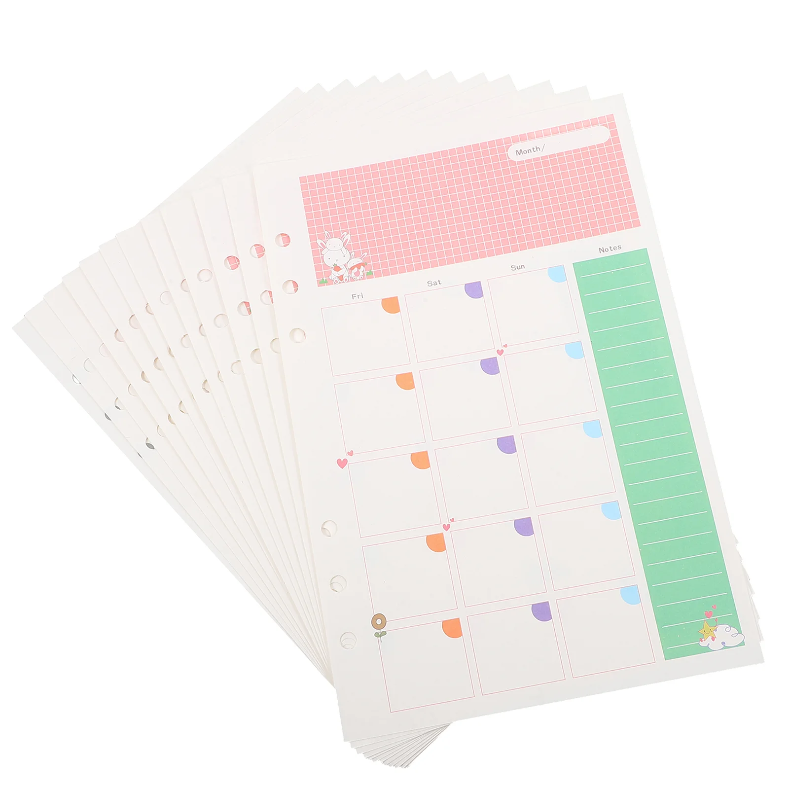 1 шт. цветной размер А5 6 отверстий вкладыш наполнитель бумаги сменные стержни для