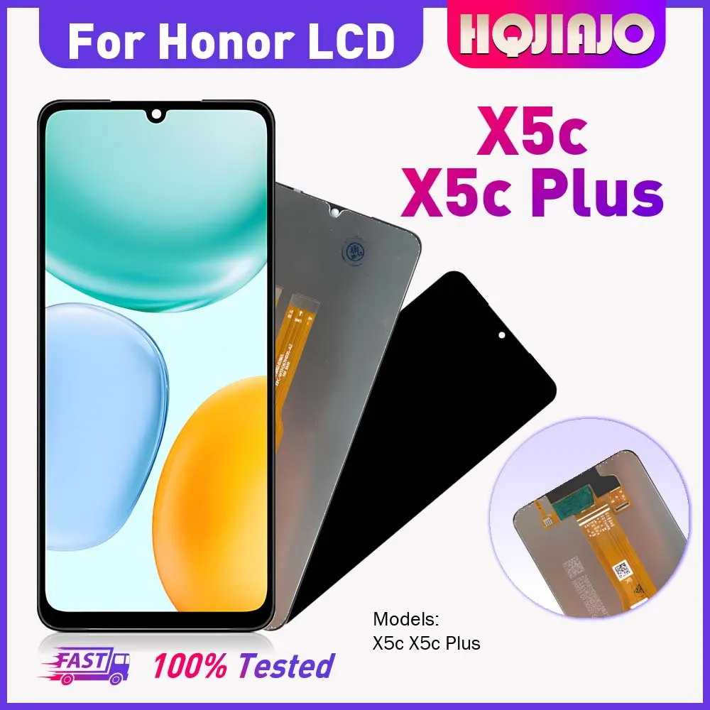 Фото 6,74-дюймовый ЖК-дисплей хорошего качества для Honor X5c X5c Plus 4G, сенсорный экран, дигитайзер для Honor X5cPlus NLA-LX1, ремонтный комплект ЖК-дисплея в сборе №5