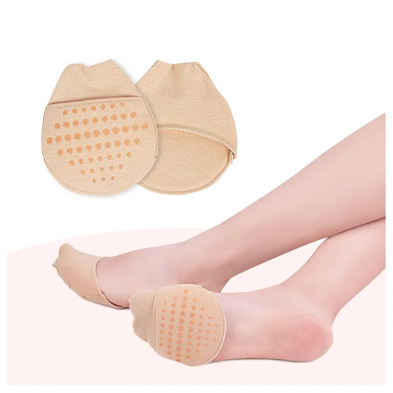 

1Pair Forefoot pad Women Socks Invisible Female Summer Cotton High-heeled Short Half Palm Shallow Port On-slip Open Toe Socks