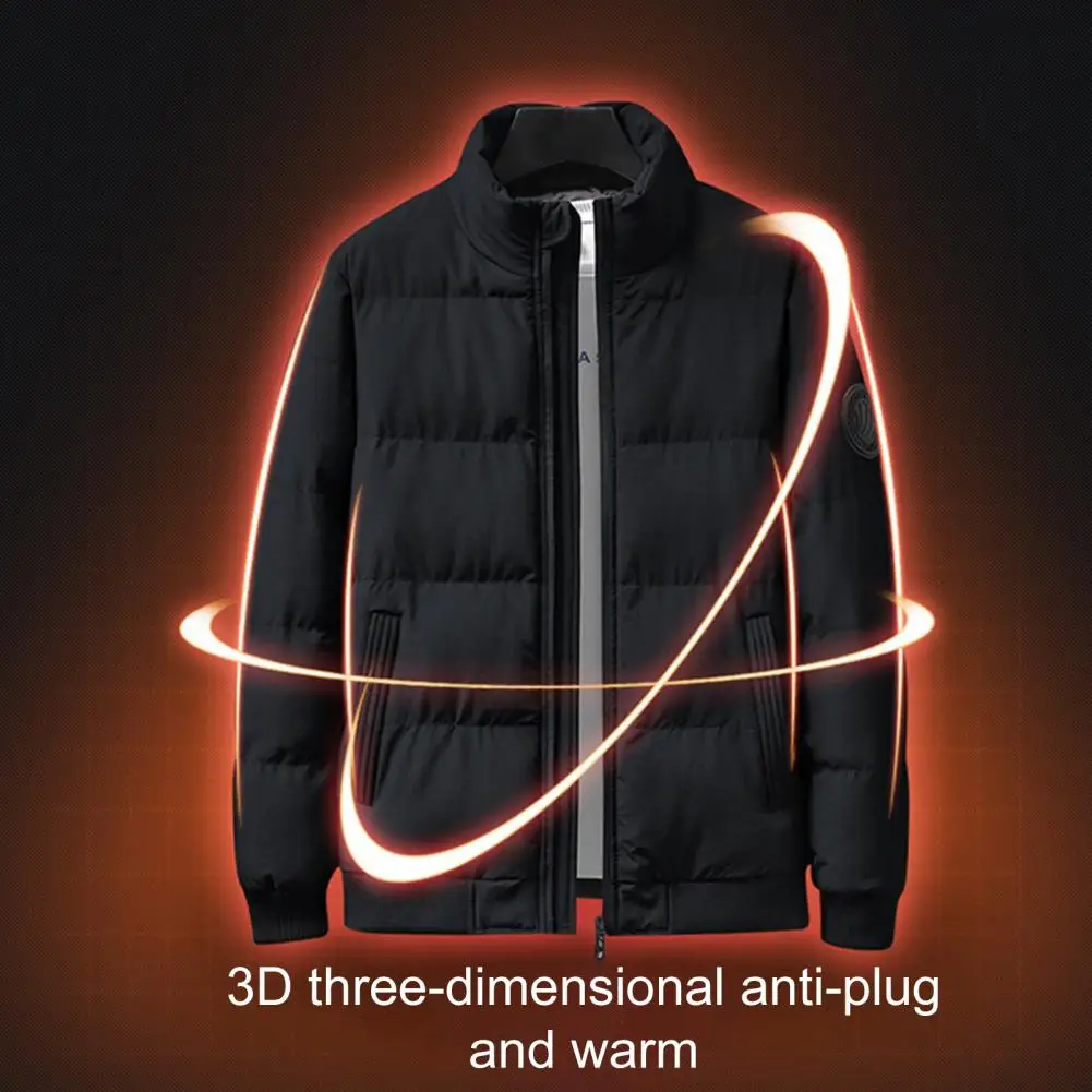 

Trendy Men Overcoat Outerwear Men Windbreaker Long Sleeve Thick Pockets Windbreaker Coldproof