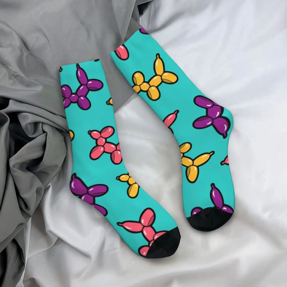 

Balloon Animal Socks Colorful Dogs Print Modern Bed Mid Stockings Large Chemical Fiber Teen Fancy Socks