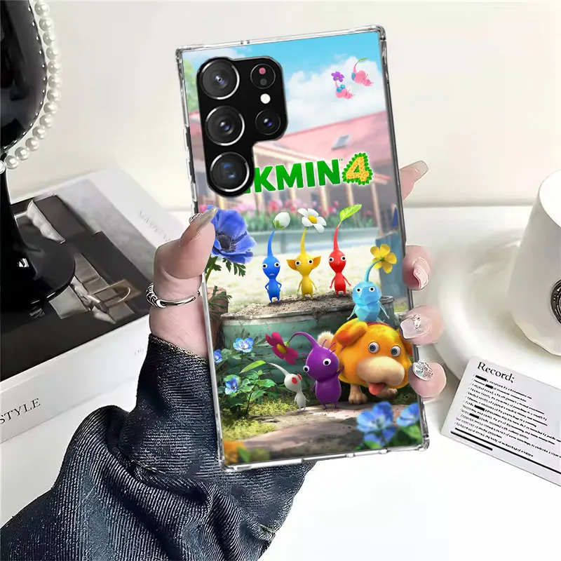 Фото Мягкий чехол для телефона Game P-PikminS 4 для Samsung Galaxy S26 S25 Edge S24 FE S23 S22 Ultra S21 Plus S20 + Art Fundas Back Cover Galax №4