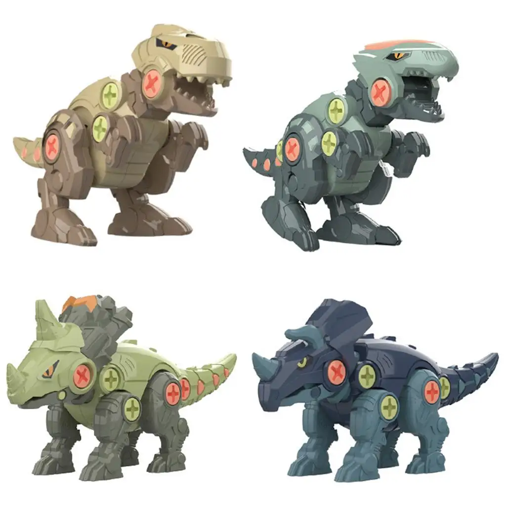 

4 Pieces Dinosaur Toys Educational with Screwdriver Toys for Kids