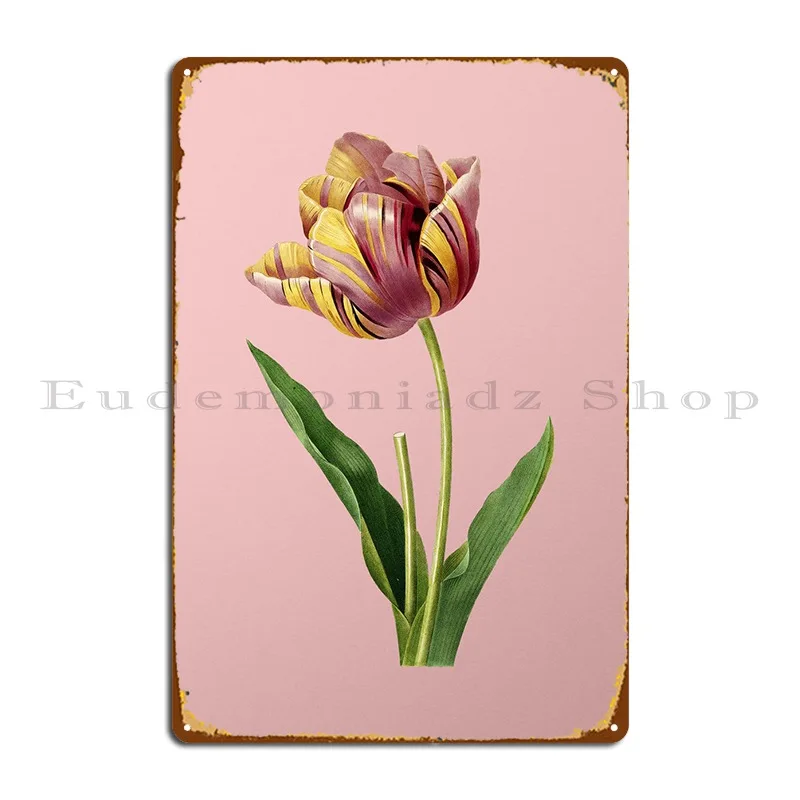 

Тюльпан на розовом металлическом знаке, Классическая роспись, персонаж на заказ, украшение, жестяной знак, плакат