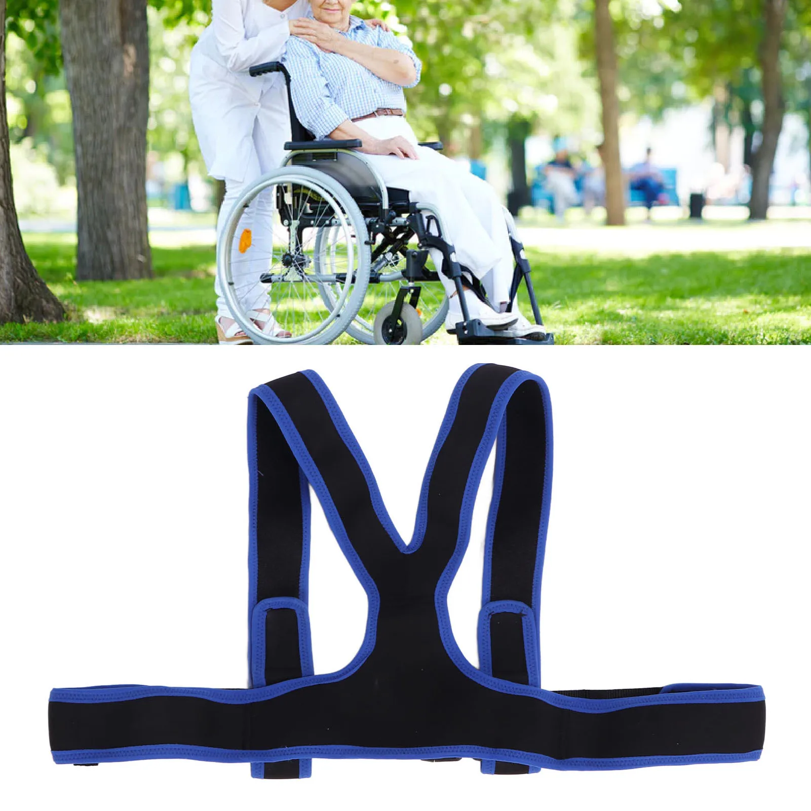 

Wheelchair Belt Torso Support Belt for Patient Elderly Disabled Adjustable Prevent Falling Safety Harness