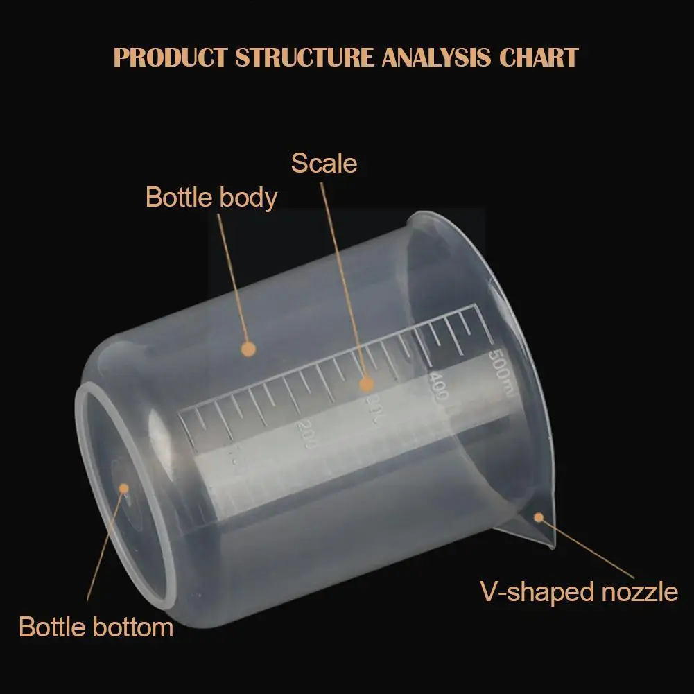 

50/100/250/500ml Plastic Measuring Cup Split Cup For Diy Epoxy Resin Jewelry Accessories Making Tools Measuring Cup F0h6