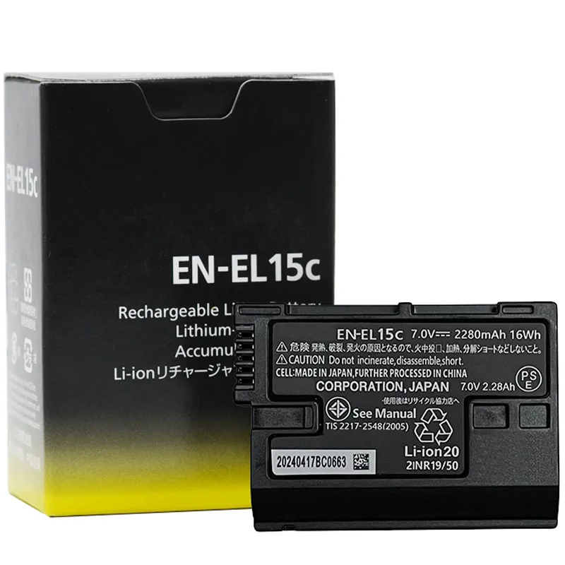 Оригинальный аккумулятор EN-EL15C EL15C для камеры Nikon ZF Z5 Z6 Z6 II Z7 Z7II D600 D610 D600E D800 D800E D810 D7000 D7100 D7200 D7500 (art.: 3920cd26fa7f7) - 3920cd26fa7f7