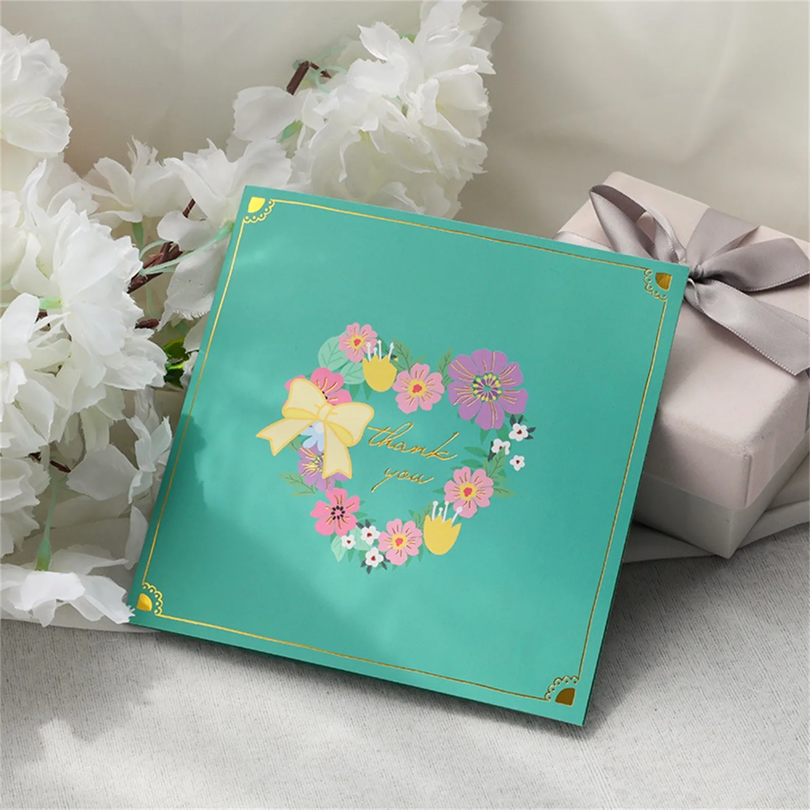 3D выдвижные Цветочные поздравительные открытки поздравительная открытка на