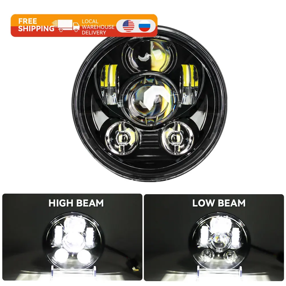 

Фары головного света для мотоцикла, 5,75 дюйма, для аксессуаров Harley Sportster XL1200C XL883C FXDWG FXSTC Dyna