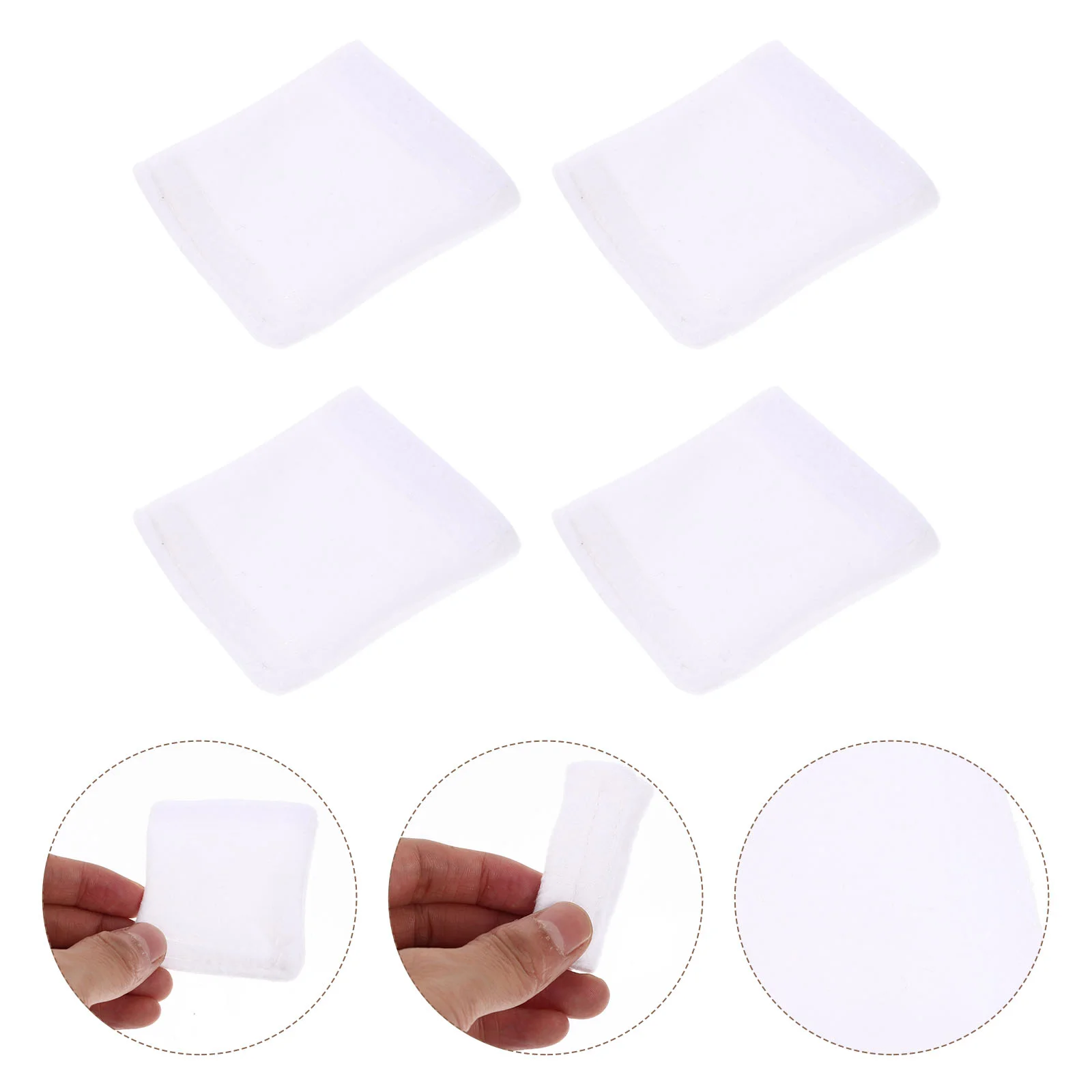 

6 Pcs Cotton Glasses Ear Pads Facial Sleeves Protective Cushions Multifunction Wraps Sunglasses Protector White