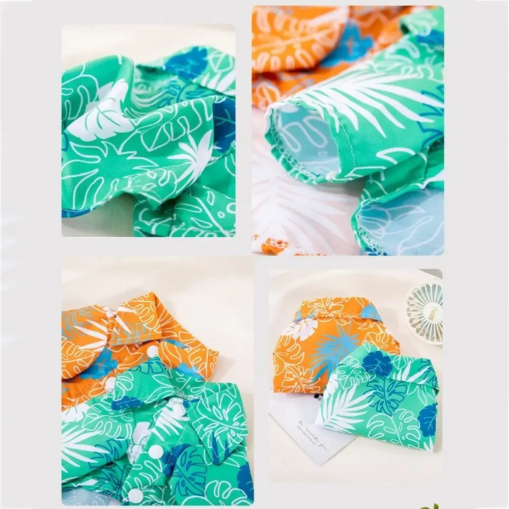 Гавайский стиль яркая летняя одежда для собак крутая тонкая рубашка кошек модный