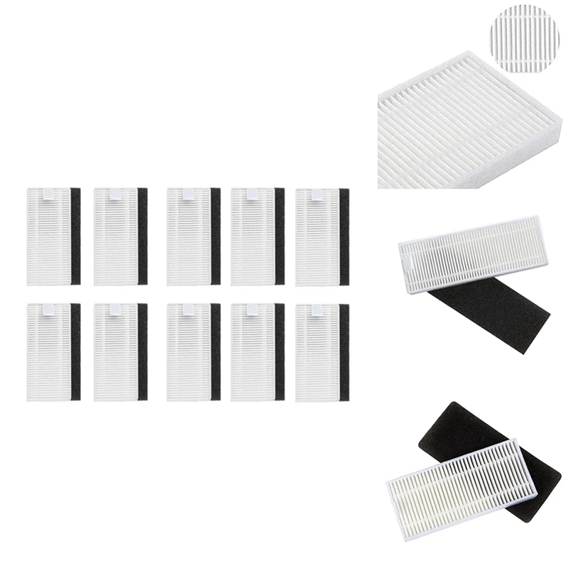 

10PCS HEPA Filter Robot Vacuum Cleaner Spare Parts Filter Accessories For Cecotec Conga Excellence 1090