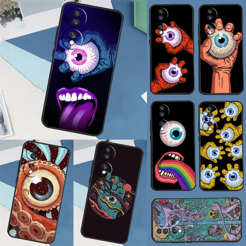 Hands with eyes Case For Huawei Honor Magic 5 Pro X8 X9a 50 70 P Smart 2019 Nova 9 P20 P30 P40 Lite Cover