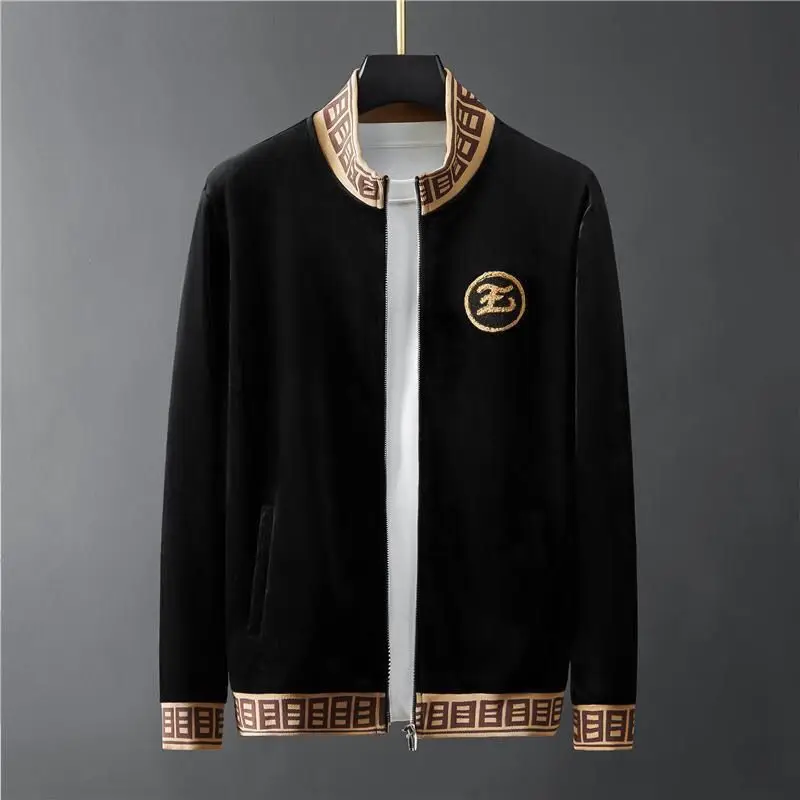 Модный мужской костюм золотого цвета новинка 2023 осенне-зимние плюшевые