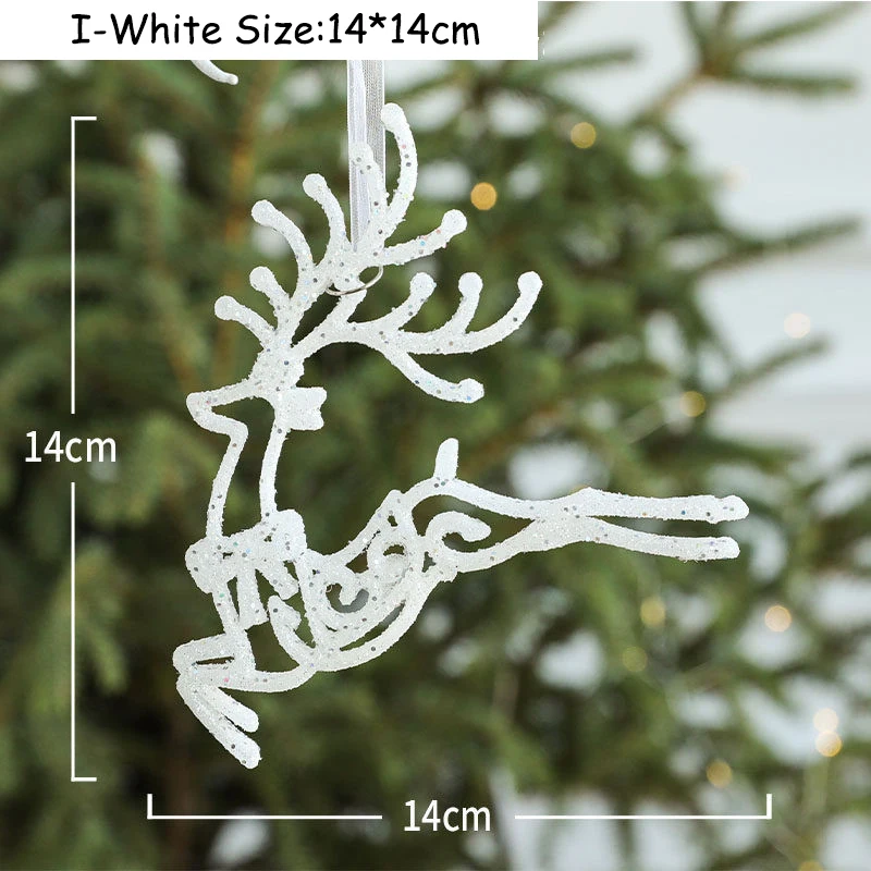 Украшение для рождественской елки прозрачное в виде оленя | Дом и сад