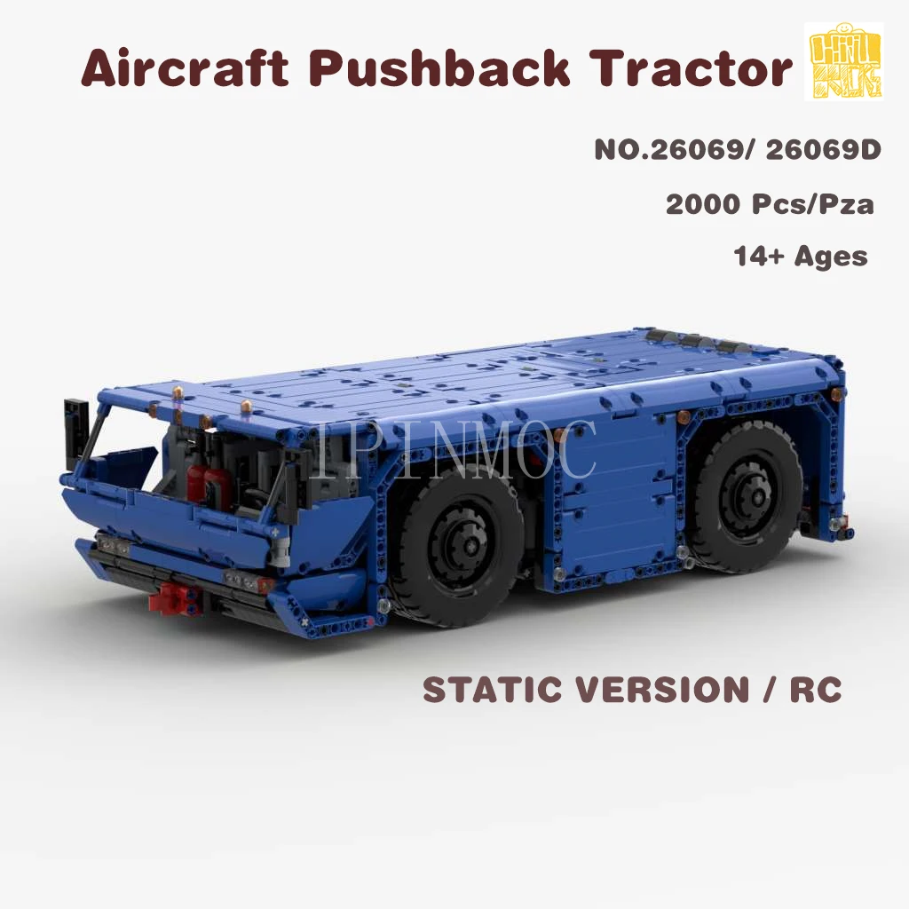 

MOC-26069 Aircraft Pushback Tractor Model With PDF Drawings Building Blocks Bricks Kids DIY Toys Birthday Christmas Gifts