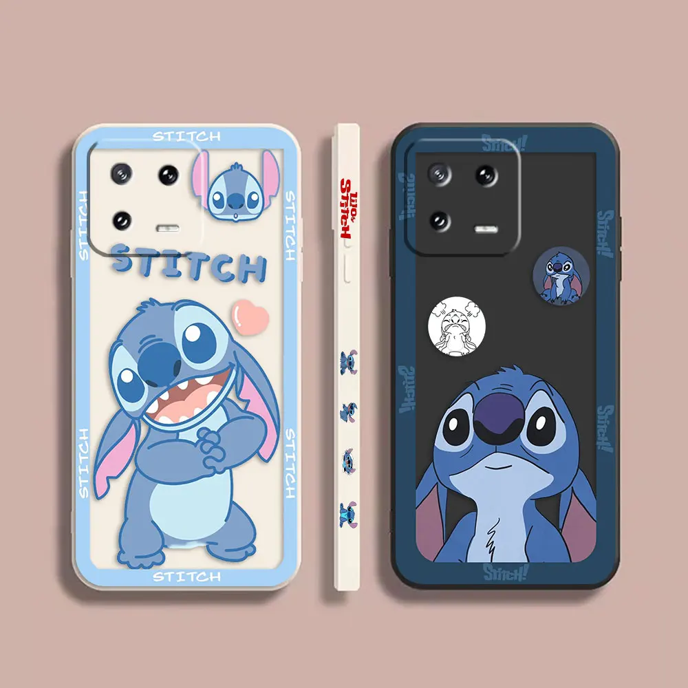 

Case For Xiaomi PCOO F3 M3 X2 6X 8 CC9E MIX 2 2S 3 4 Shark 3 5 GT Pro 4G 5G Simple Liquid Silicone Case Lilo And Baby Stitch