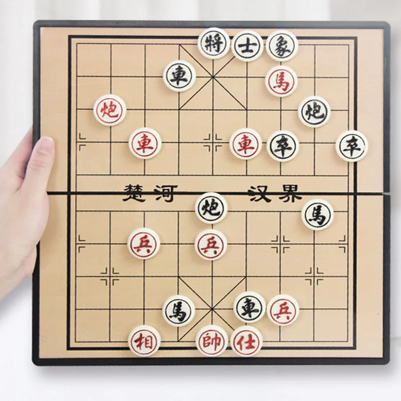 

Portable Decor Board Chinese Chess Pieces Wood Magnetic Intelligence Chinese Chess Pieces Big Social Ajedrez Chino Board Game