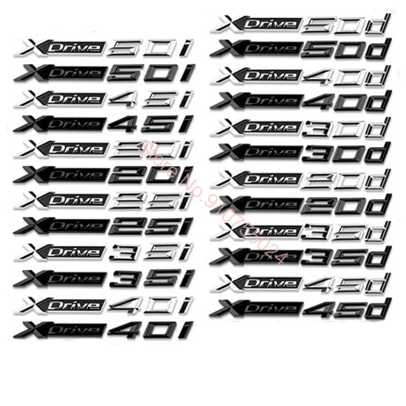 

Новый XDrive 20i 25i 28i 30i 35i 40i 50i 20d 30d 35d 40d 50d значок эмблемы крыла для X3 X4 X5 X6 X7 наклейка на багажник автомобиля