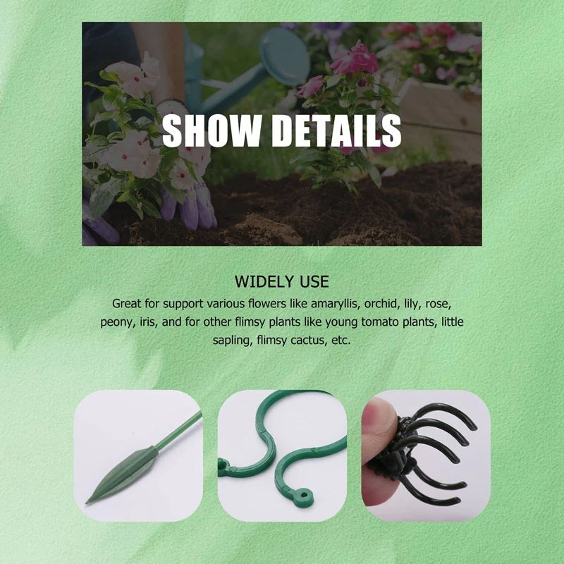 60 шт. набор креплений для растений-20 упаковок крепежные палочки цветов (3 размера)