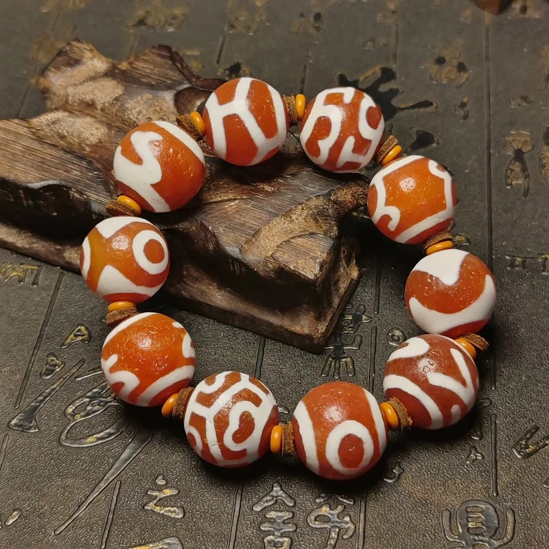 Браслет из тибетского этнического стиля с агатом и подковой Красной