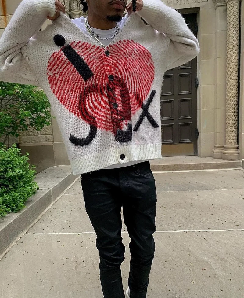 Женский винтажный кардиган на пуговицах Свободный вязаный свитер в стиле