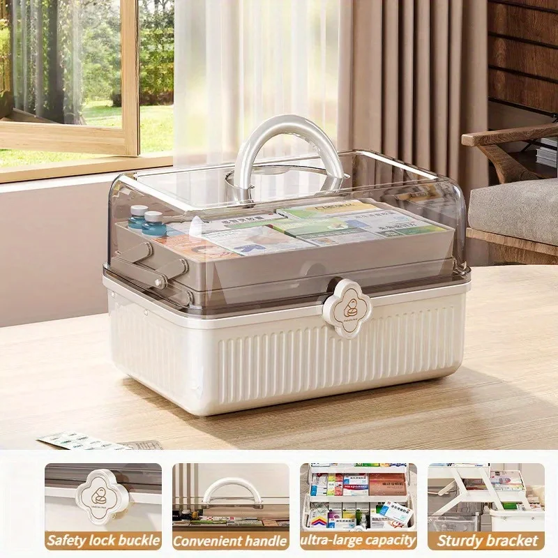 

Прозрачный 3-слойный контейнер для хранения лекарств