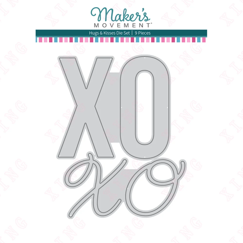 

New Arrival 2023 Diy Album Card Embossing Craft Molds Hugs & Kisses Die Set Scrapbook Paper Diary Decoration Metal Cutting Dies