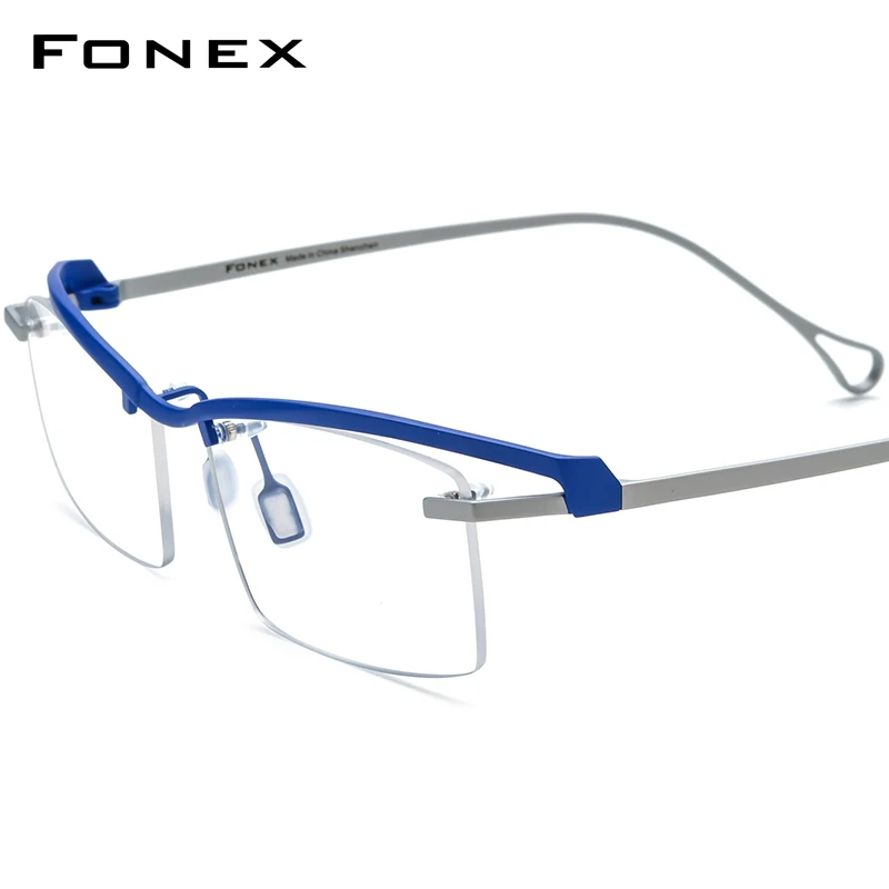 FONEX оправа для очков из чистого титана мужчин новинка 2024 женские квадратные очки