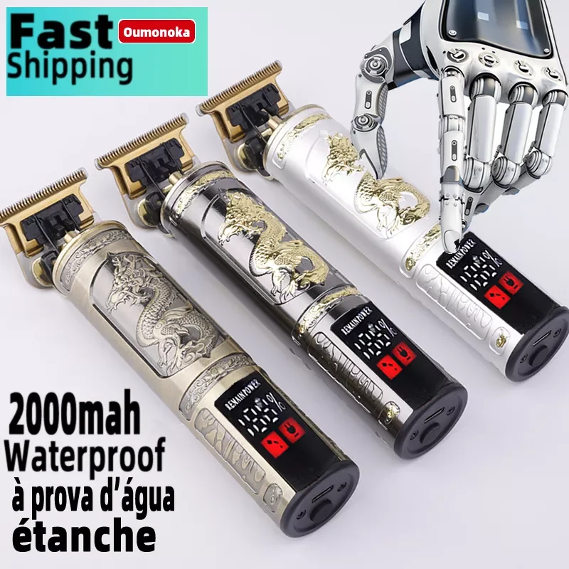 

2022 электрическая машинка для стрижки волос, перезаряжаемая бритва 0 мм, триммер для бороды, профессиональная Мужская машинка для стрижки во...