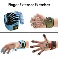 finger flexion and extension training device with resistance band fingers gripper strength trainer extensor exerciser power grip