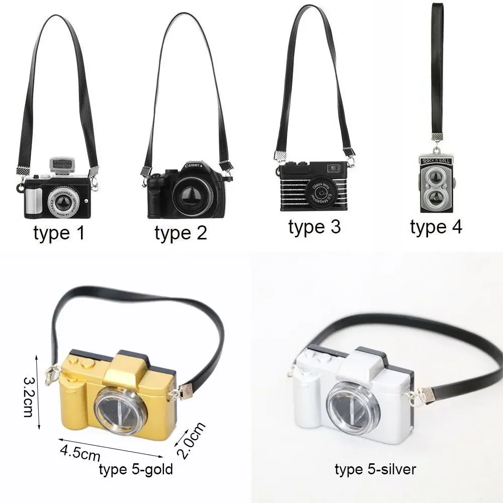 Многоцветная кукольная камера пластиковая с ремнем мини-цифровая кукольный