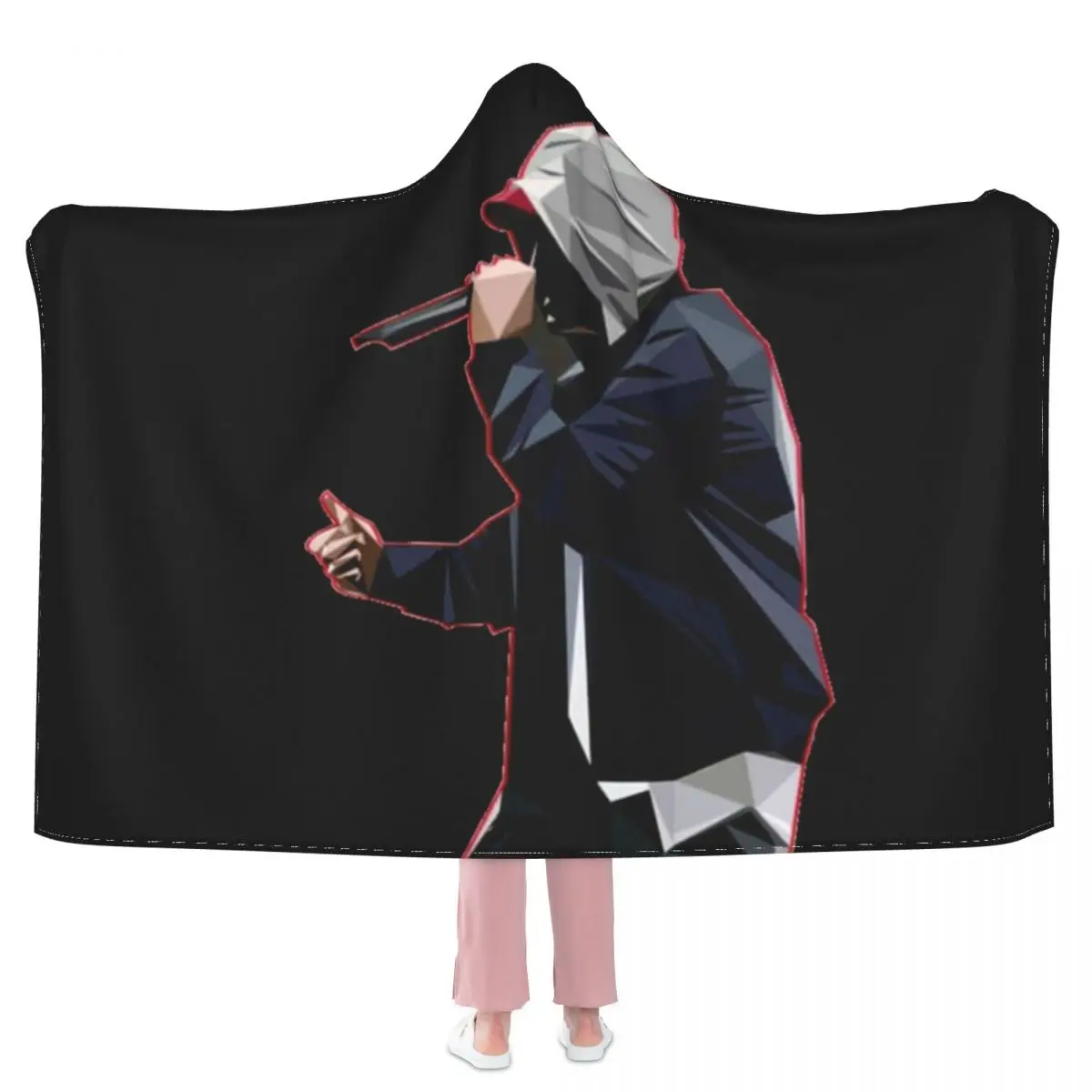 

Ультратонкое мягкое флисовое покрывало с капюшоном для путешествий EMINEM э