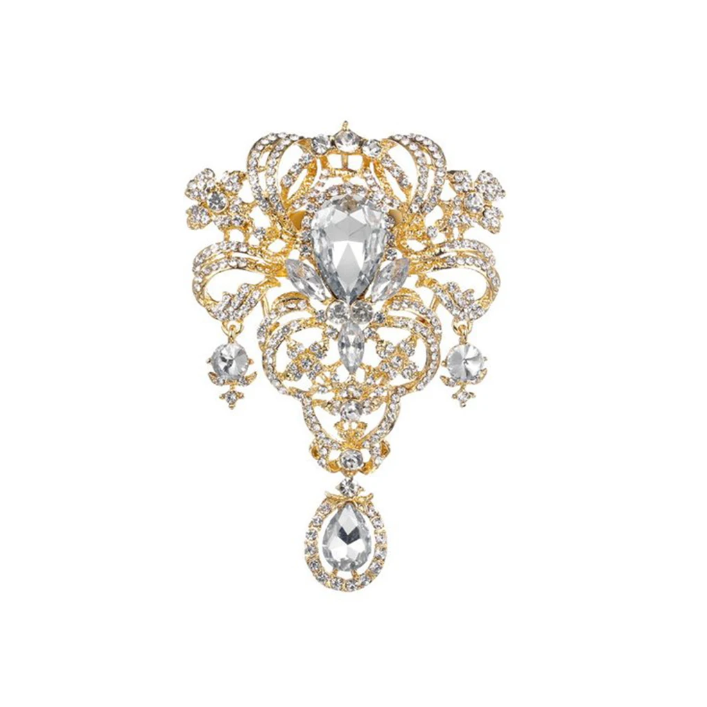 

Sparkling Crystal Clothes Brooch DIY Craft Pendant Decoration Wedding Ornament Jewelry Findings Handmade Silver