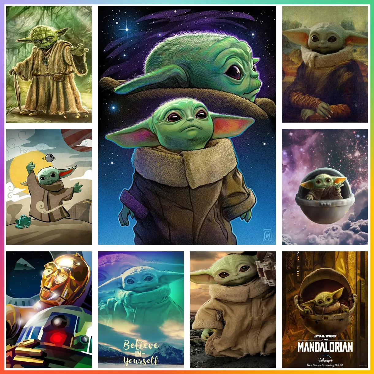 Yoda 5d Комплект Алмазной Живописи Для Детей звездные Войны Тематическая